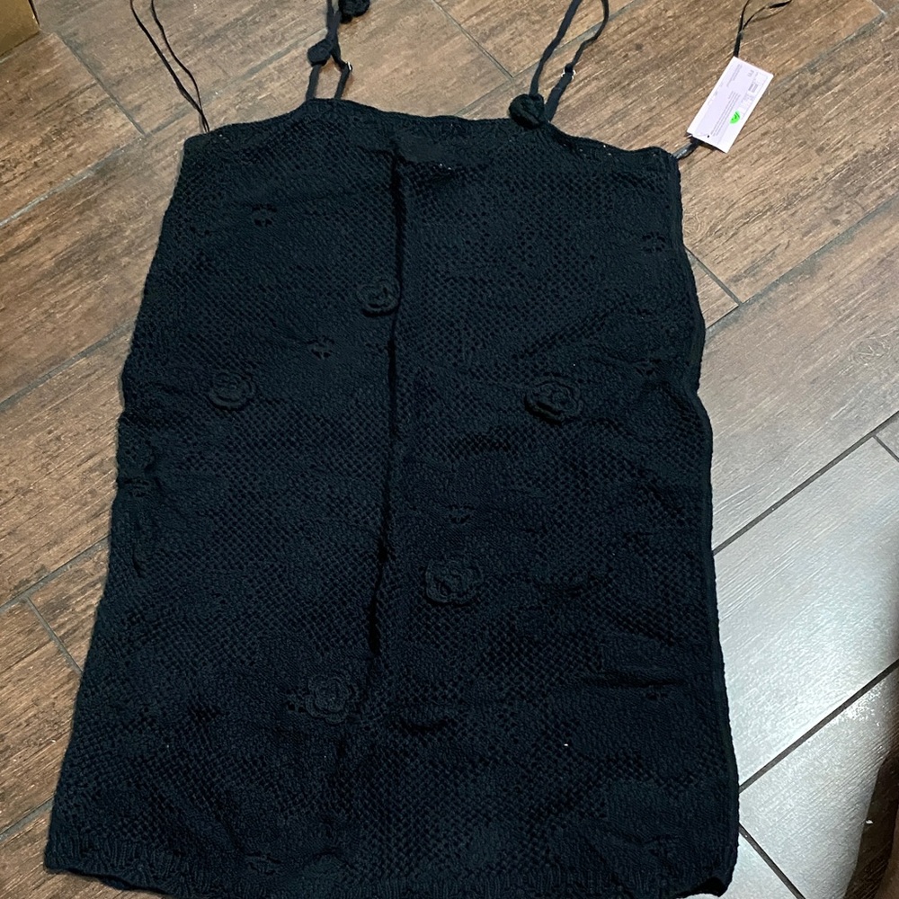 Wild Fable Black Knit Swim Coverup